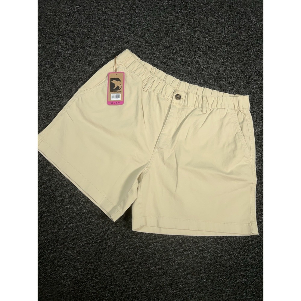 New Bear Bottom Shorts Men's XL Beige 5.5" Hiking Gorpcore Stretch Elastic Waist